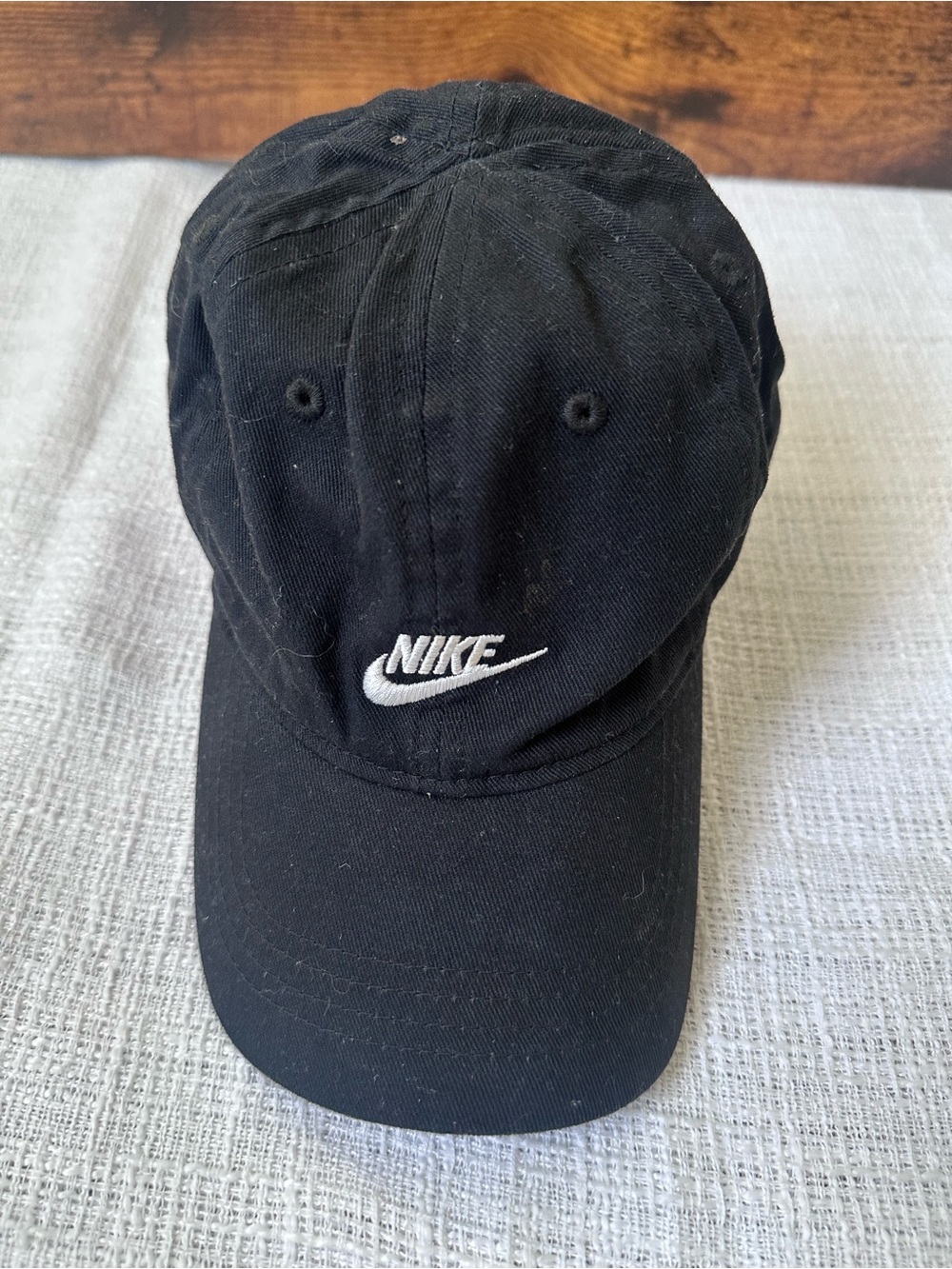 Nikes toddler' Black Swoosh Baseball Cap